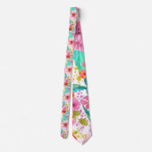Cravate Eau coloréeCouleur Floral Collage Motif (Dos)