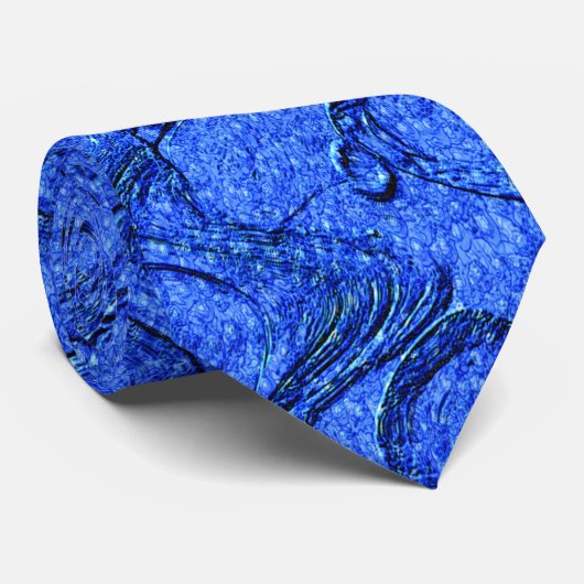 CRAVATE EAU DE FLUX BLEU (Roulé)