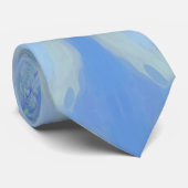 Cravate Eau de la mer Floral Motif Abstrait (Roulé)