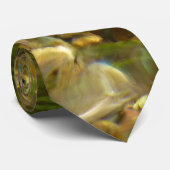 Cravate Eau de sources chaudes vert-or Nature (Roulé)