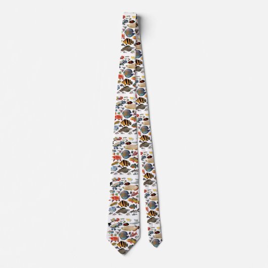 Cravate Eau douce Le poisson tropical ク タ イ (Devant)