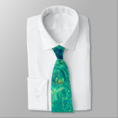 Cravate Eau océanique turquoise (Attaché)