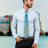 Cravate Eau tropicale bleue