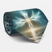 Cravate Eaux calmes Croix Baptismale (Roulé)