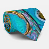 Cravate Eaux turquoise et îles Art abstrait (Roulé)