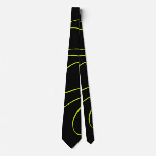 Cravate Ebb et flux 2 en Lime vert et noir