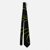 Cravate Ebb et flux 2 en Lime vert et noir (Dos)