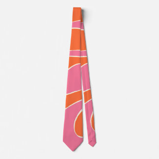 Cravate Ebb et flux 2 en rose, orange et crème