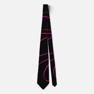 Cravate Ebb et flux 2 - Magenta et noir