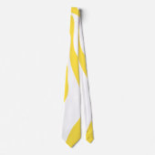 Cravate Ebb et flux 4 en citron jaune et blanc (Devant)