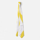 Cravate Ebb et flux 4 en citron jaune et blanc (Dos)