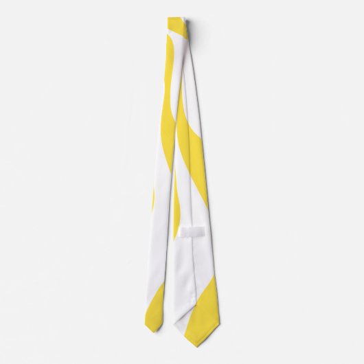 Cravate Ebb et flux 4 en citron jaune et blanc (Dos)