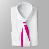 Cravate Ebb et flux 4 en Magenta et Blanc (Attaché)