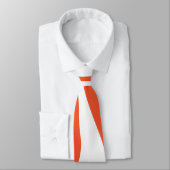 Cravate Ebb et flux 4 en orange et blanc (Attaché)