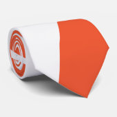 Cravate Ebb et flux 4 en orange et blanc (Roulé)