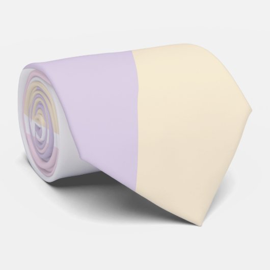 Cravate Ebb et flux 4 - Pastel rose, jaune et violet (Roulé)