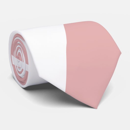 Cravate Ebb et flux 4 - rose et blanc (Roulé)