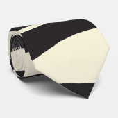 Cravate Ebb et flux en noir, gris et crème (Roulé)