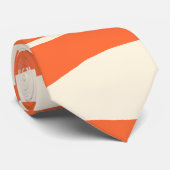 Cravate Ebb et flux - rose, orange et crème (Roulé)