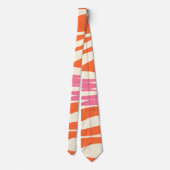 Cravate Ebb et flux - rose, orange et crème (Dos)