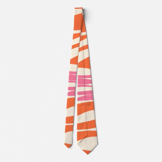 Cravate Ebb et flux - rose, orange et crème (Dos)