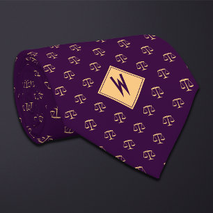 Cravate Écaille de justice Purple Attorney