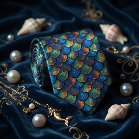 Cravate Écaille de poisson sirène