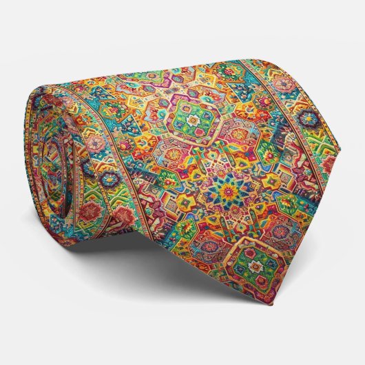 Cravate Écharpe de luxe de style persan designer | Fausse (Roulé)