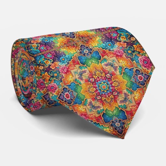 Cravate Écharpe de Luxe de Style Persian Designer | Fausse (Roulé)