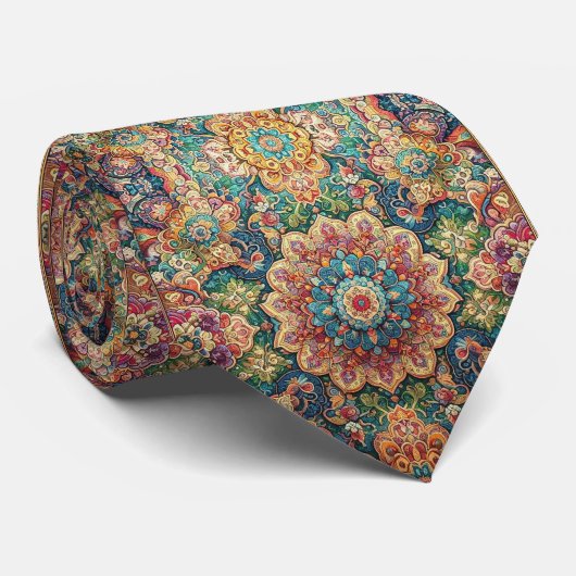 Cravate Écharpe de Luxe de Style Persian Designer | Fausse (Roulé)