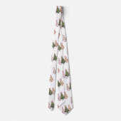 Cravate Écharpe de Noël arbres dorés verts luxe minimalist (Dos)