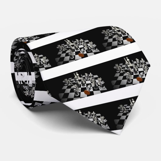 Cravate Échecs (Roulé)