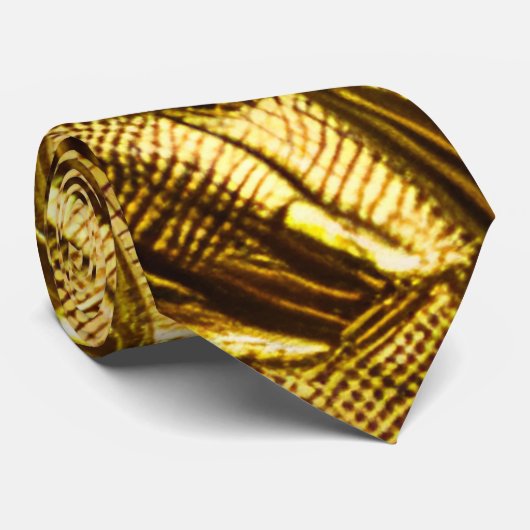 Cravate Échelle de dragon d'or (Roulé)