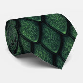 Cravate Échelles de dragon vert (Roulé)