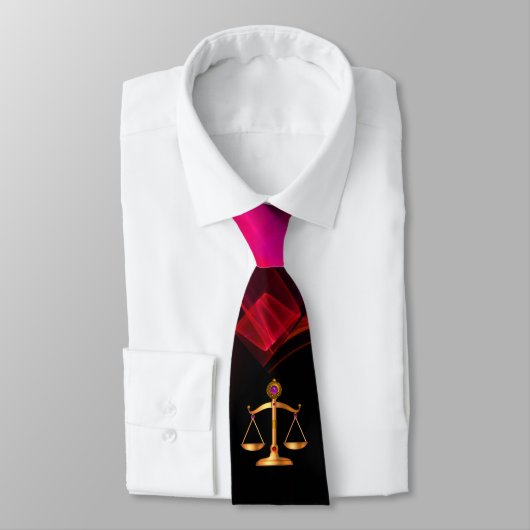 Cravate ÉCHELLES D'OR DE DROIT GEMSTONES SYMBOLE DE Justic (Attaché)