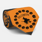 Cravate Échiquier d'Halloween (Roulé)