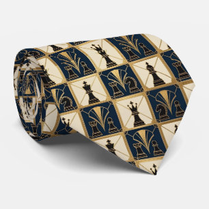 Cravate Échiquier Faux Soie Jeu d'échecs de luxe Gentlem