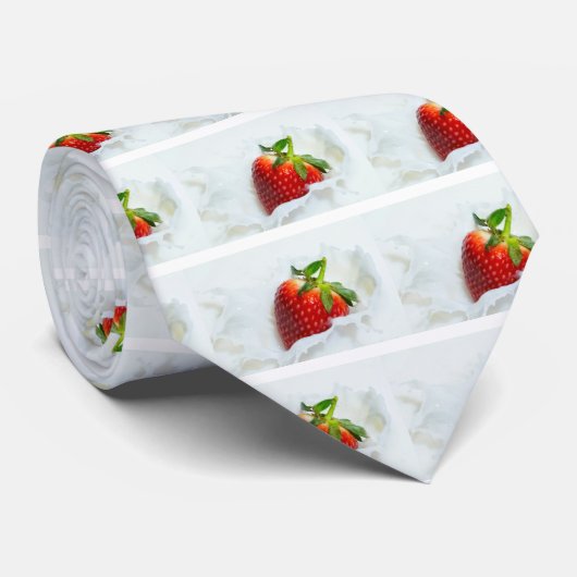 Cravate Éclaboussure de fraise (Roulé)