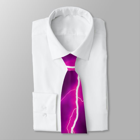 Cravate Éclair - Fuchsia (Attaché)