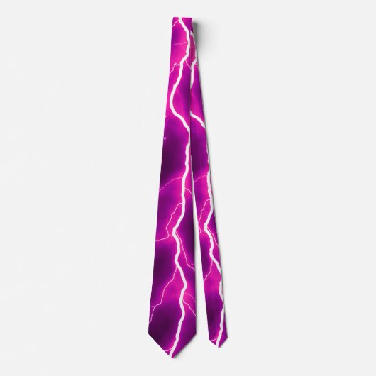 Cravate Éclair - Fuchsia (Devant)