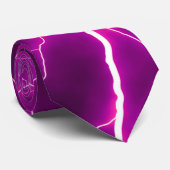 Cravate Éclair - Fuchsia (Roulé)