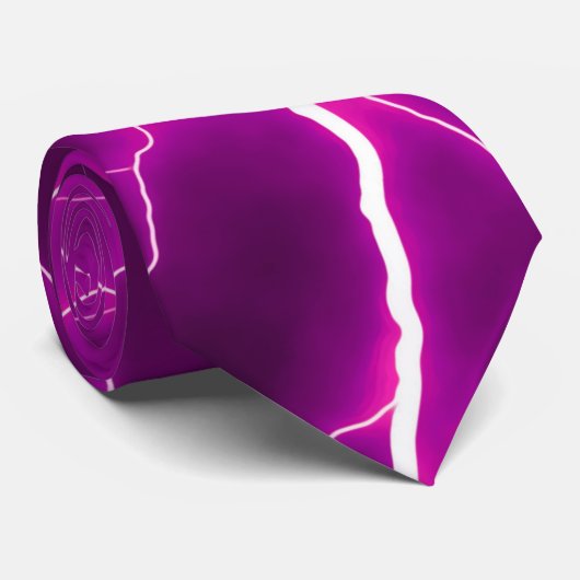 Cravate Éclair - Fuchsia (Roulé)