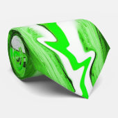 Cravate Éclair vert (Roulé)