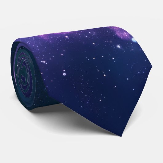 Cravate Éclairage stellaire : nébuleuse avec étoiles brill (Roulé)