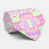 Cravate Éclectique Boho Groovy Tripant Hippie Pastel Manda (Roulé)