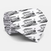 Cravate Éclipse de dirigeable de science-fiction Steampunk (Roulé)