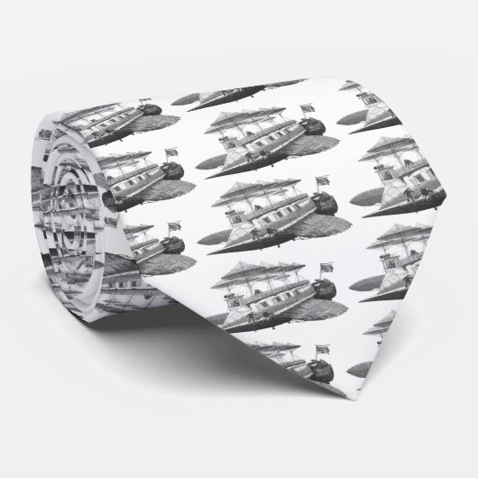 Cravate Éclipse de dirigeable de science-fiction Steampunk (Roulé)