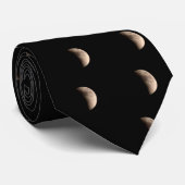Cravate Éclipse lunaire avec cratères (Roulé)