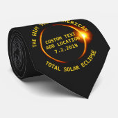 Cravate Éclipse solaire totale le 2 juillet 2019 Amérique (Roulé)