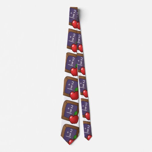 Cravate École de math Enseignant Apple Blackboard Necktie (Devant)